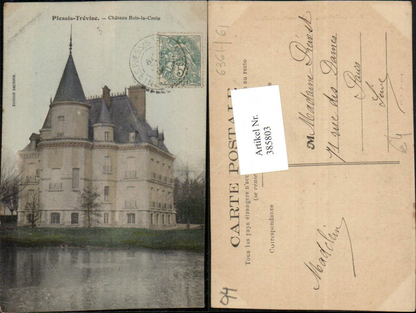 385803,Ile-de-France Val-de-Marne Plessis-Trevise Chateau Bois-la-Croise Schloss