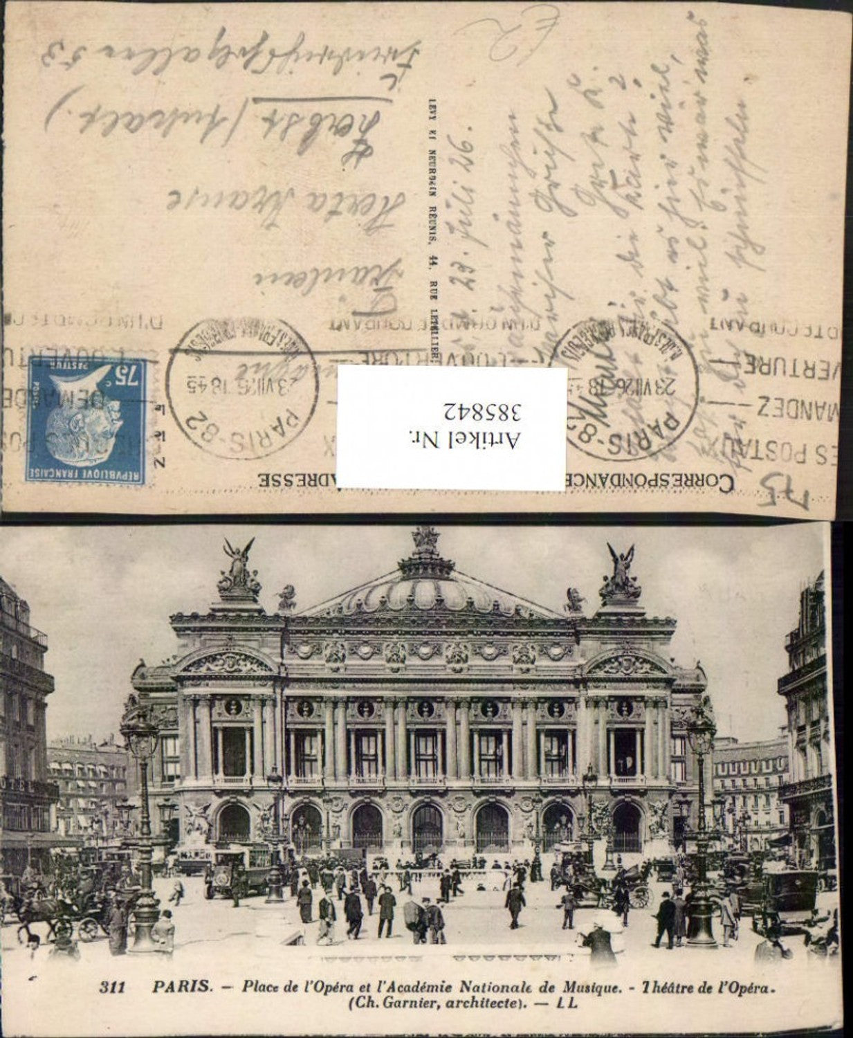 385842,Ile-de-France Paris Place de l'Opera et Nationale de Musique Oper Gebäude