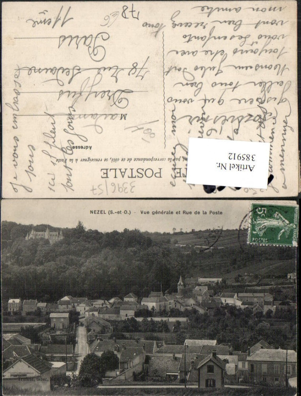 385912,Ile-de-France Yvelines Nezel Vue generale et Rue de la Poste Totale