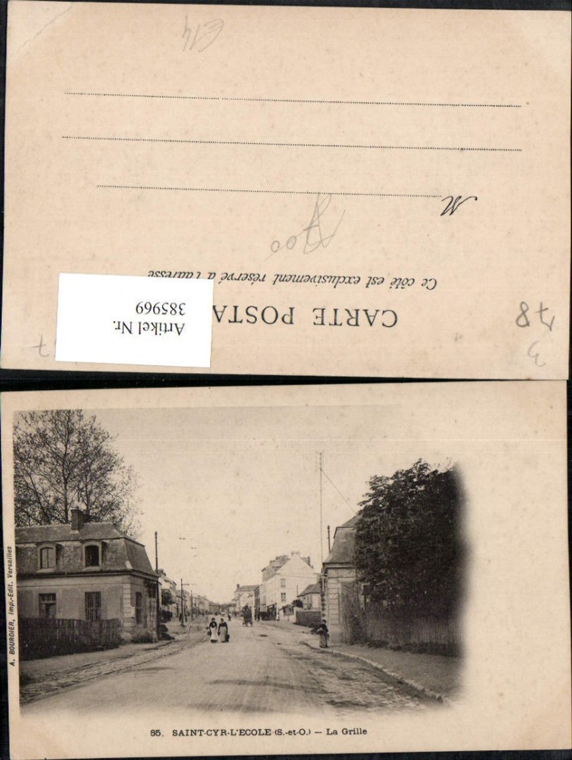 385969,Ile-de-France Yvelines Saint-Cyr-l'Ecole La Grille Straßenansicht