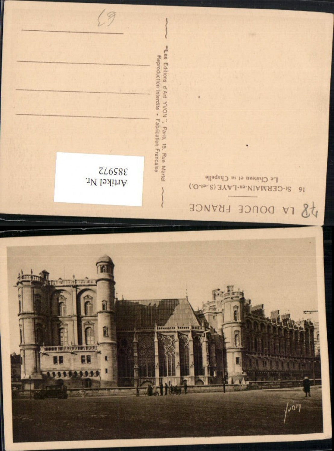 385972,Ile-de-France Yvelines St-Germain-en-Laye Le Chateau et sa Chapelle Castle Chapel