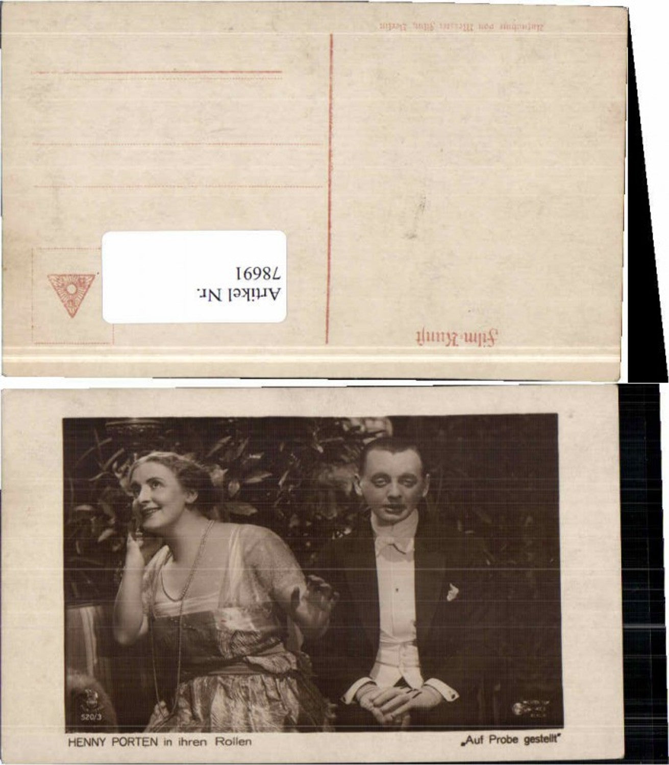78691,RPH Film Sterne 520-3 Henny Porten Probe gestellt