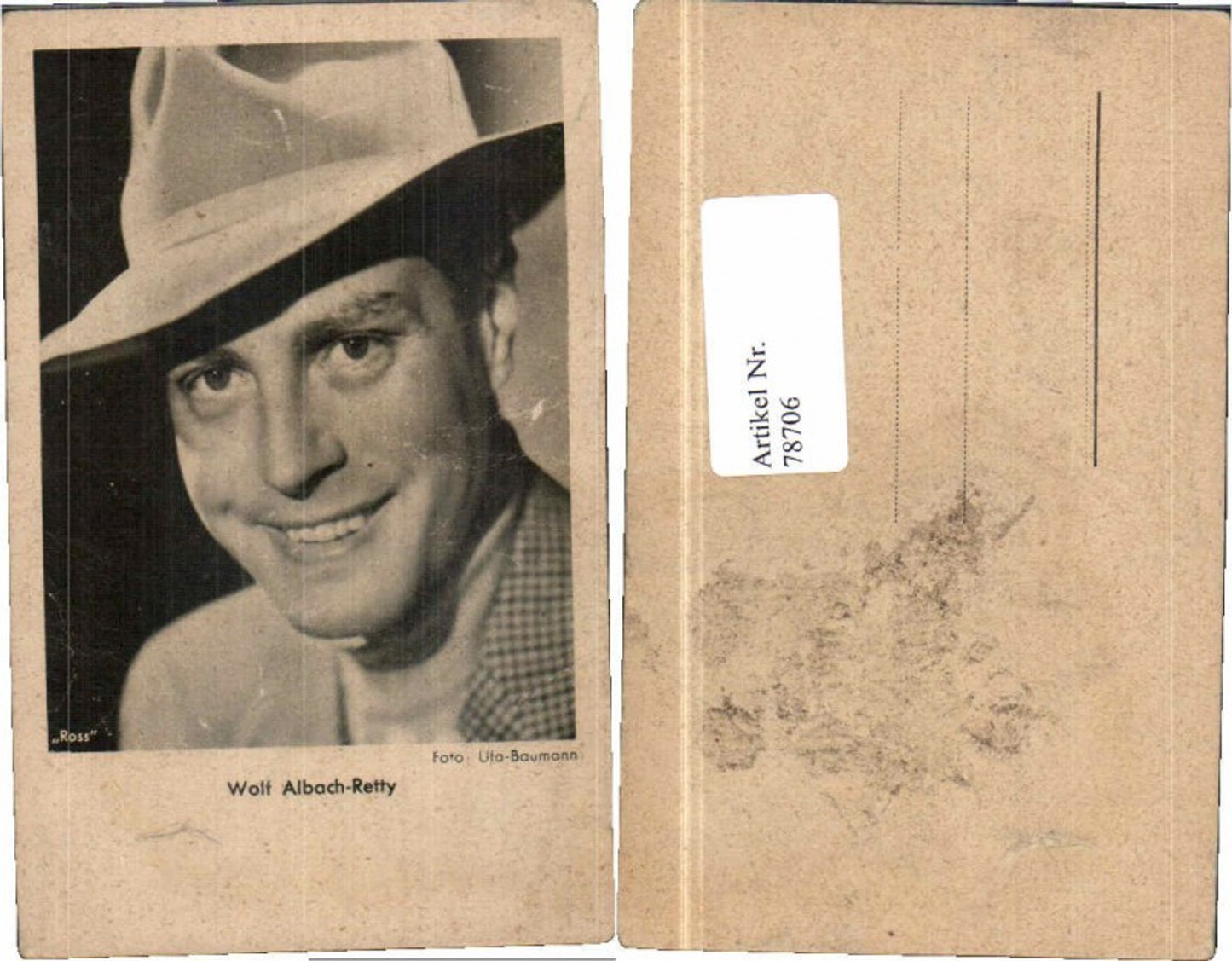 78706,Wolf Albach Retty m. Hut Ross Verlag