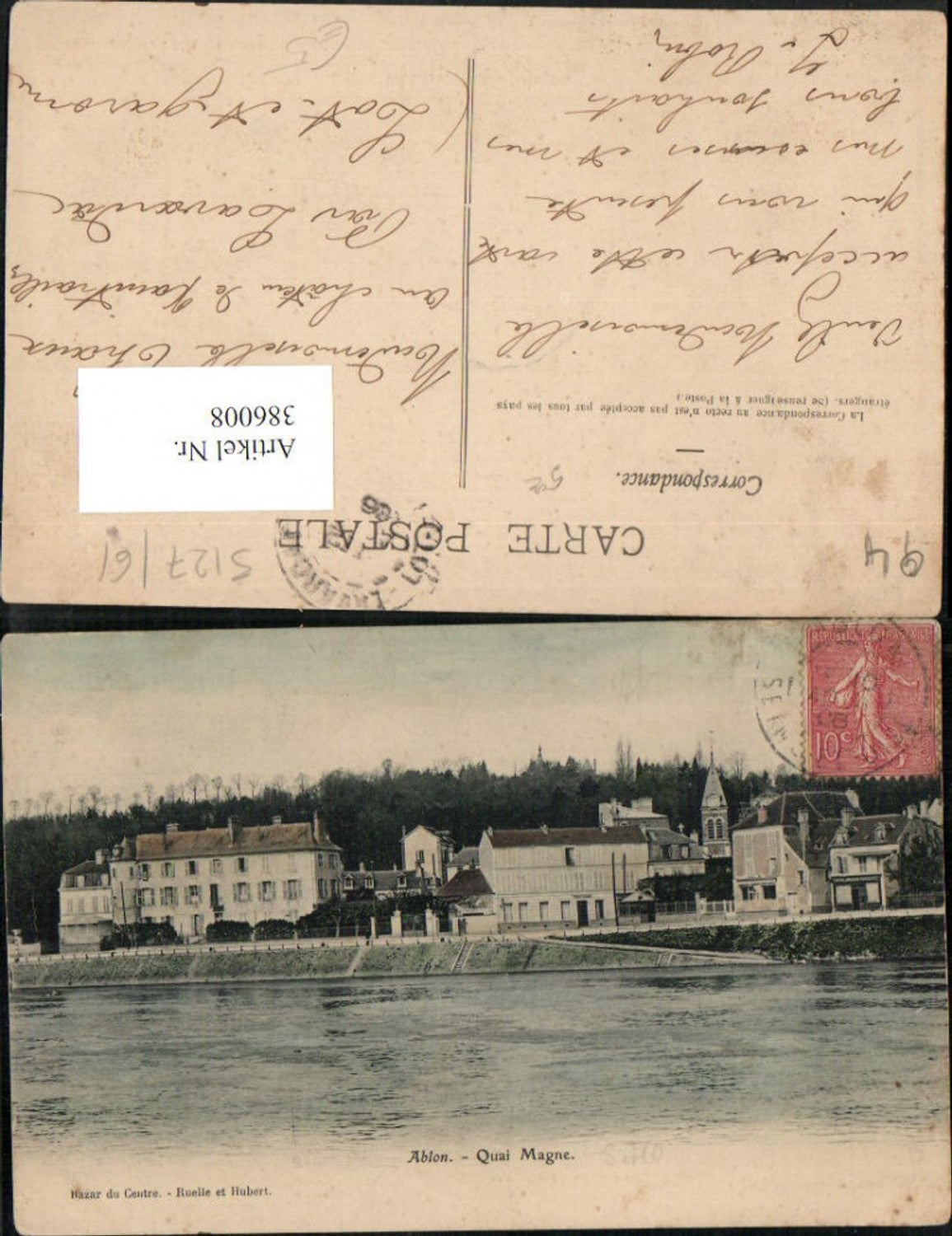 386008,Ile-de-France Val-de-Marne Ablon Quai Magne Teilansicht