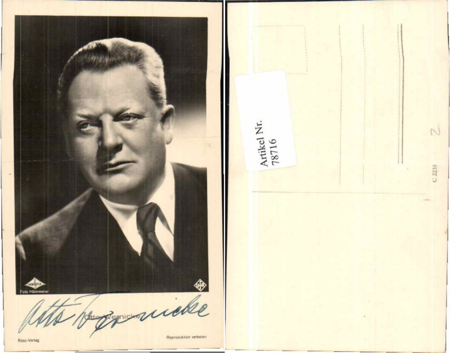 78716,Otto Wernicke Ross Verlag Hand signiert