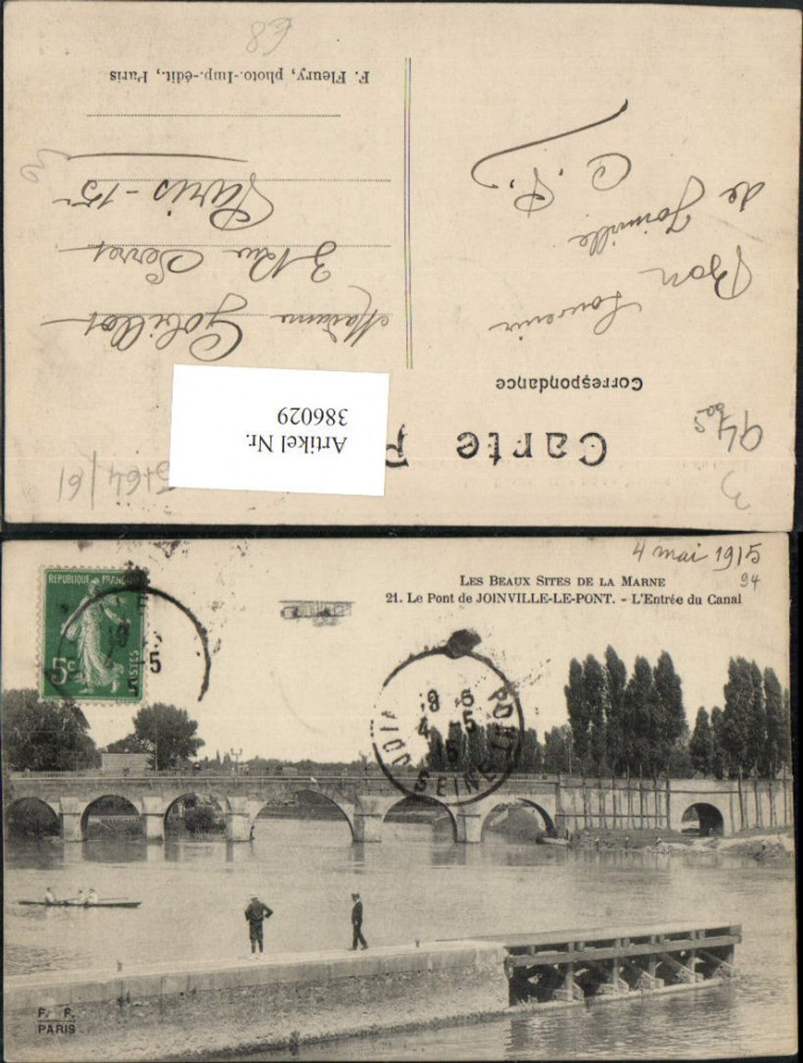 386029,Ile-de-France Val-de-Marne Joinville-le-Pont Le Pont Entree du Canal Brücke