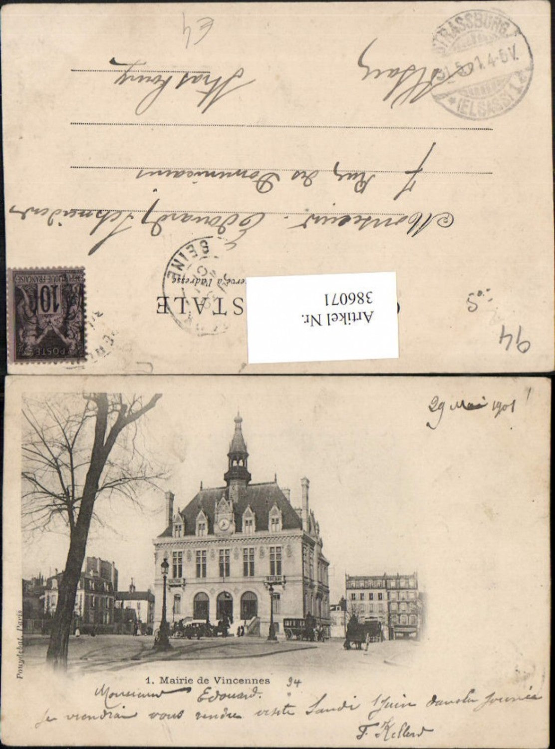 386071,Ile-de-France Val-de-Marne Vincennes Mairie Rathaus Gebäude