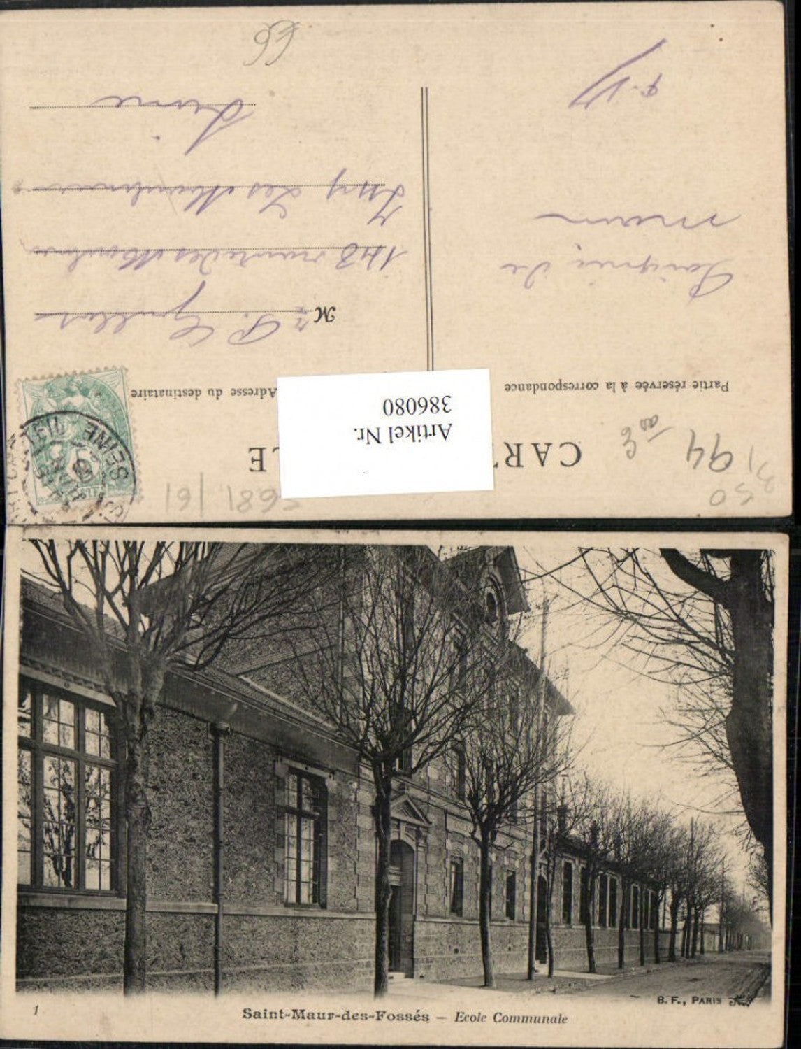 386080,Ile-de-France Val-de-Marne Saint-Maur-des-Fosses Ecole Communale Schule