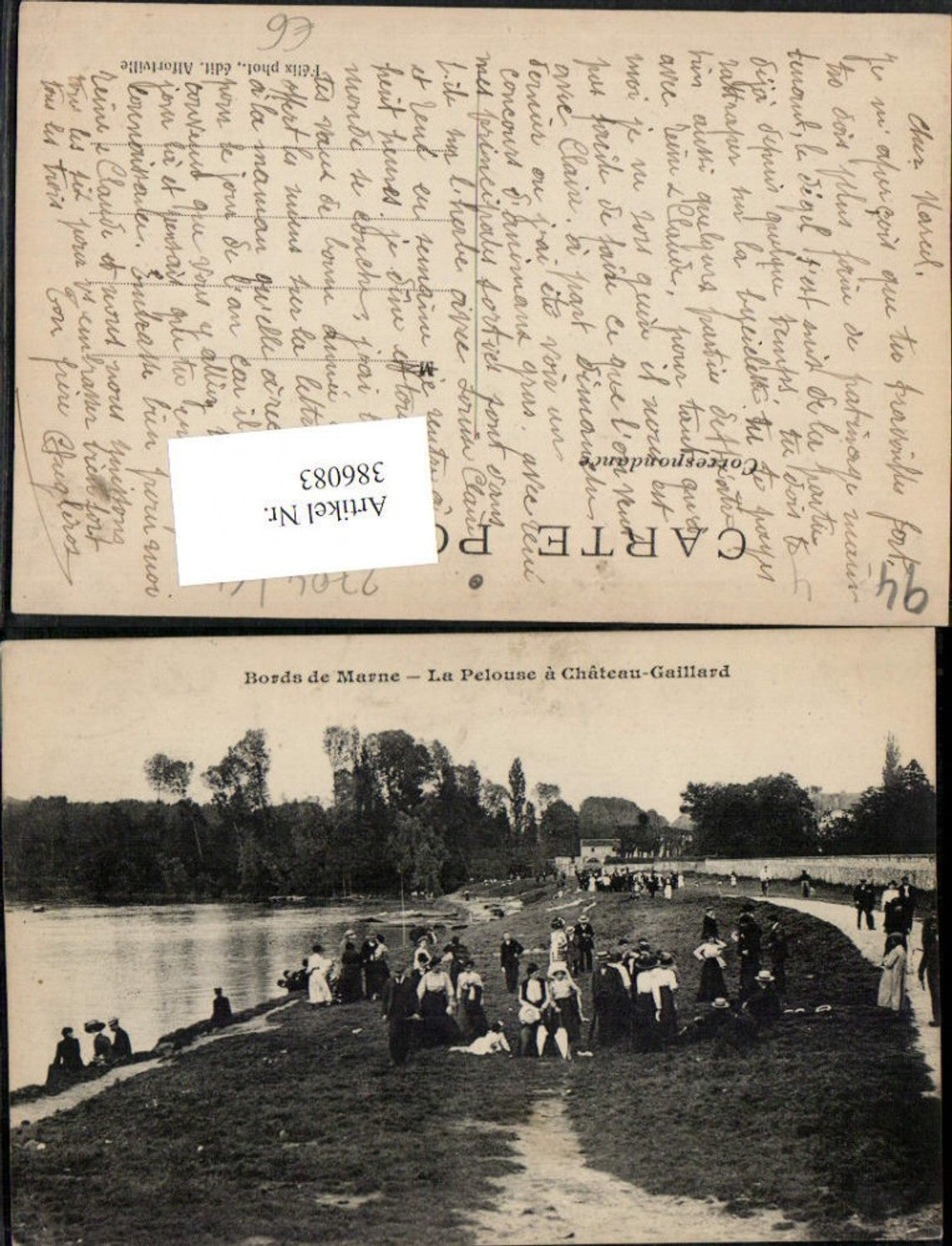 386083,Ile-de-France Val-de-Marne Bords du Marne Le Pelouse a Chateau Gaillard Ufer