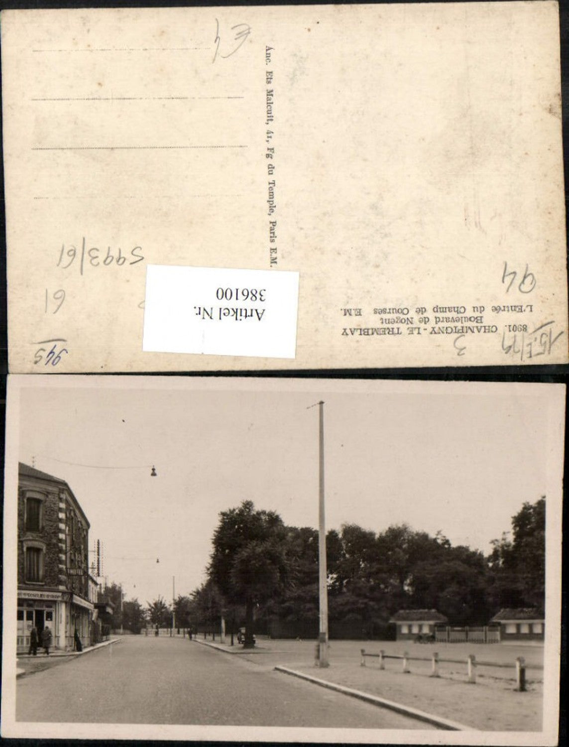 386100,Ile-de-France Val-de-Marne Champigny Le Tremblay Boulevard de Nogent Straßenansicht