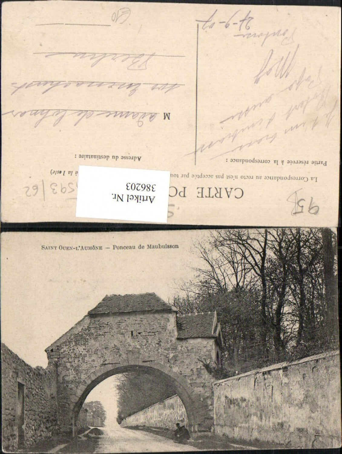 386203,Ile-de-France Val-Oise Saint Ouen-l'Aumone Ponceau de Maubuisson Tor Straße
