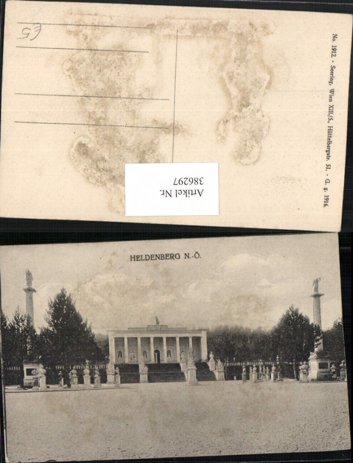 386297,Heldenberg b. Kleinwetzdorf Büsten Statuen Säulen