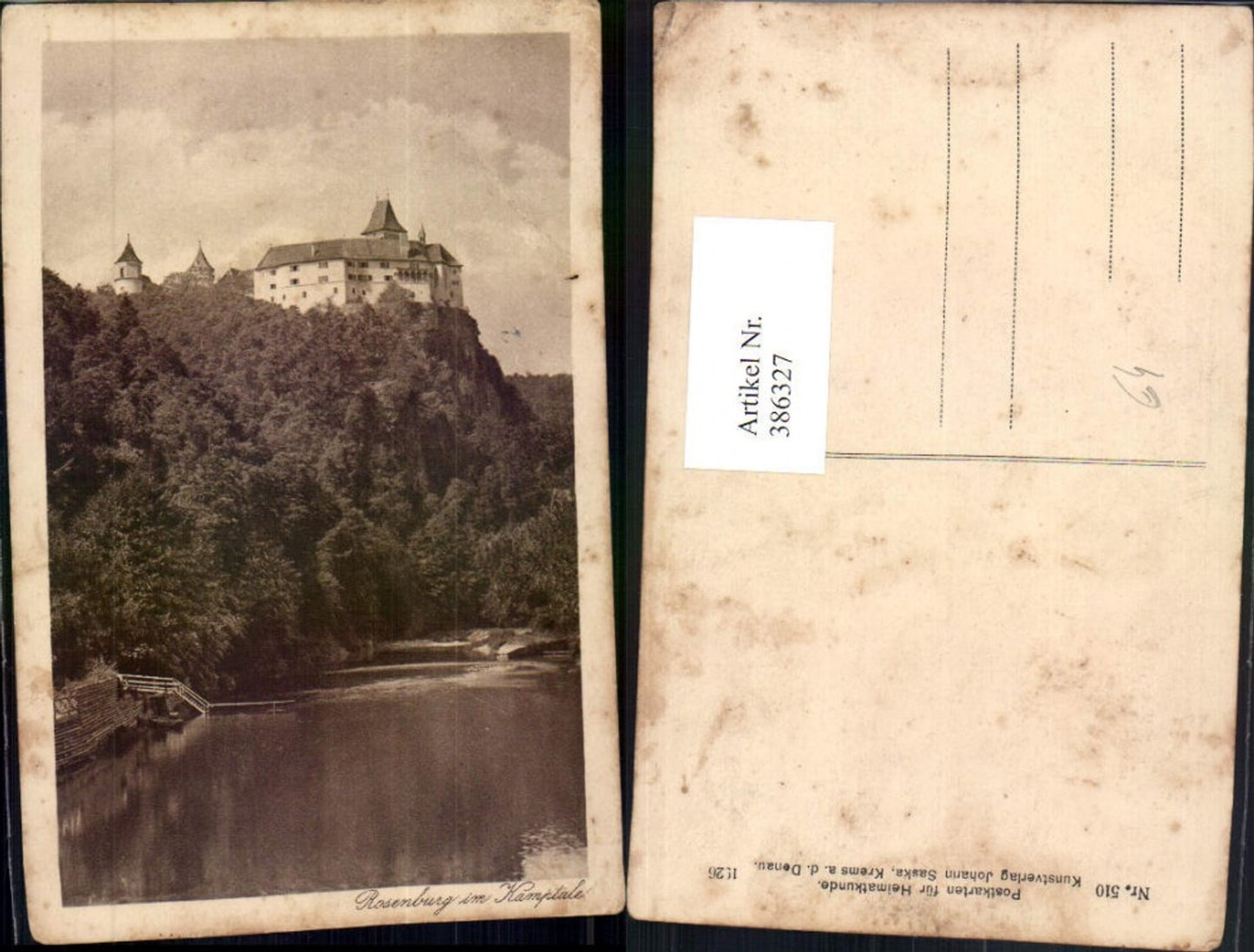 386327,Rosenburg im Kamptal Blick zum Schloss