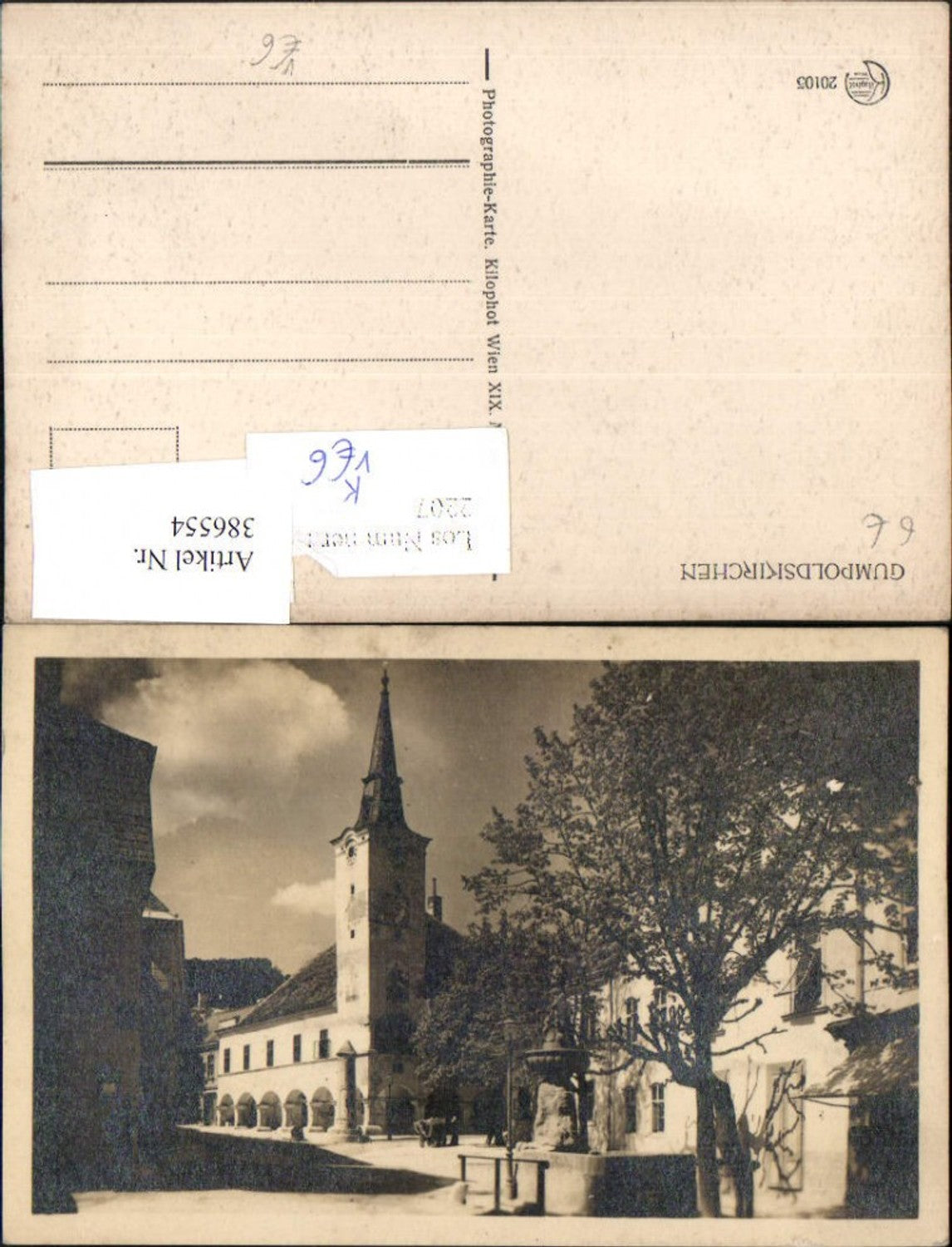 386554,Gumpoldskirchen Brunnen Rathaus Turm pub Kilophot 20105