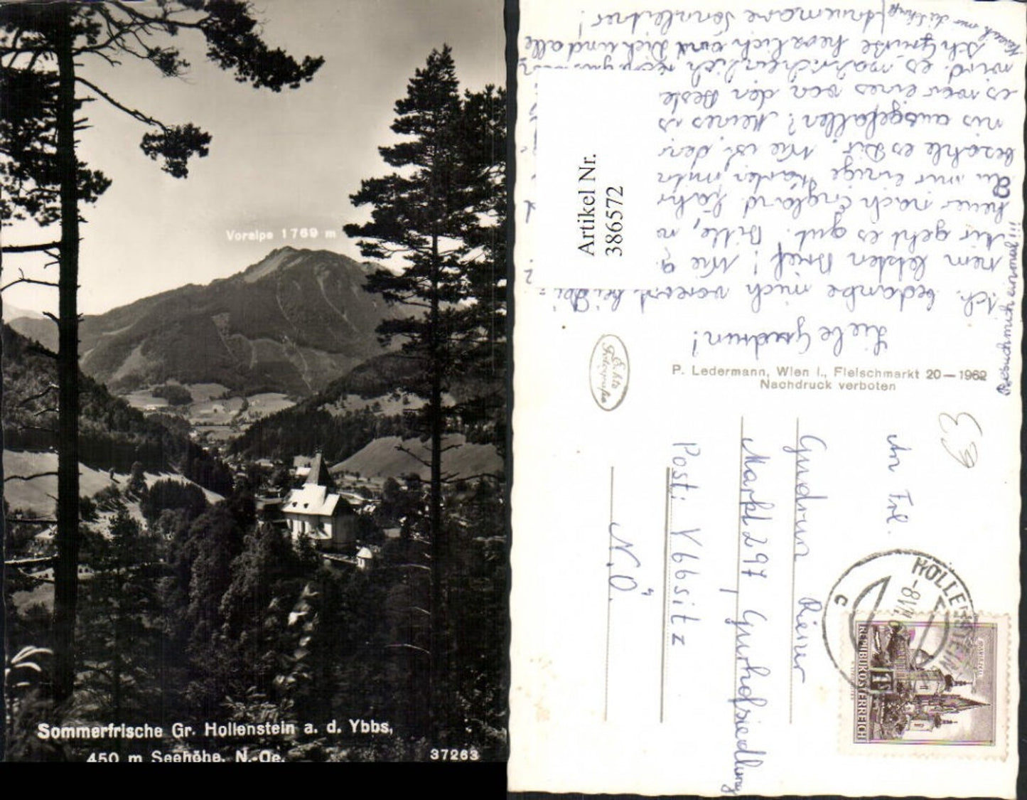 386572,Groß Hollenstein an d. Ybbs Kirche m. Voralpe