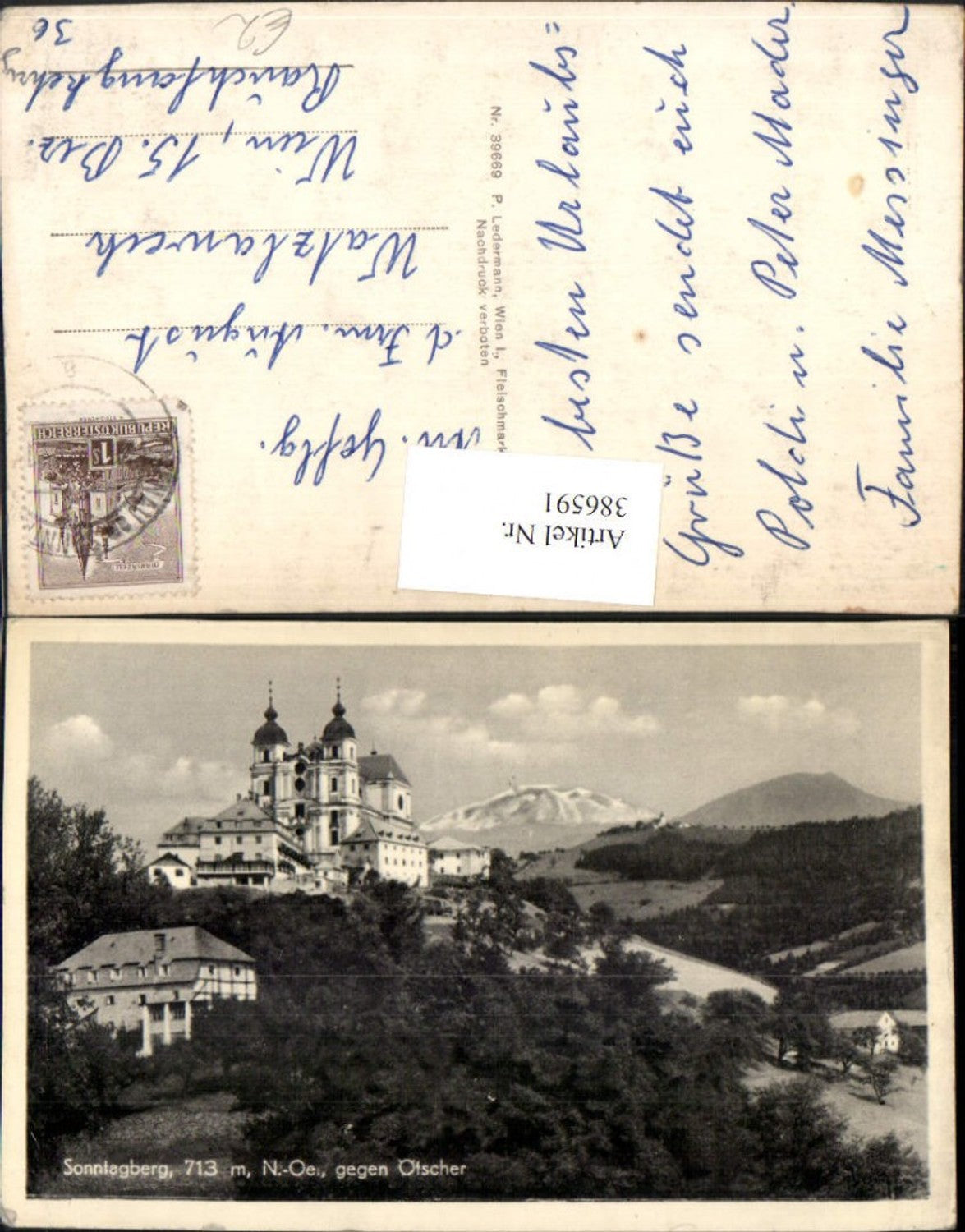 386591,Sonntagberg Basilika Kirche geg. Ötscher