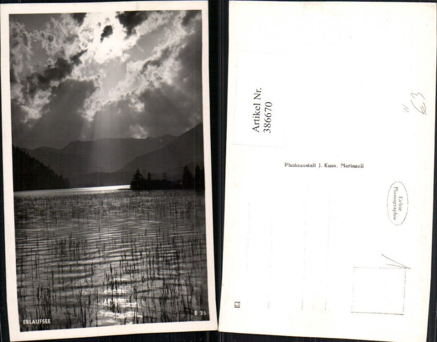 386670,Foto AK Erlaufsee See b. Mitterbach Stimmungsbild