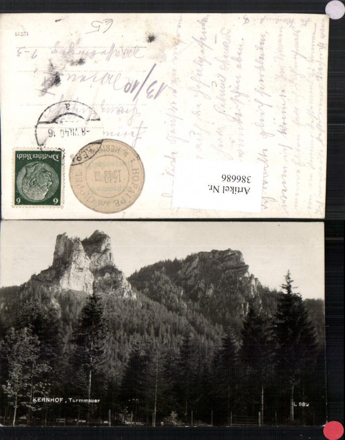 386686,Kernhof Turmmauer Felsen