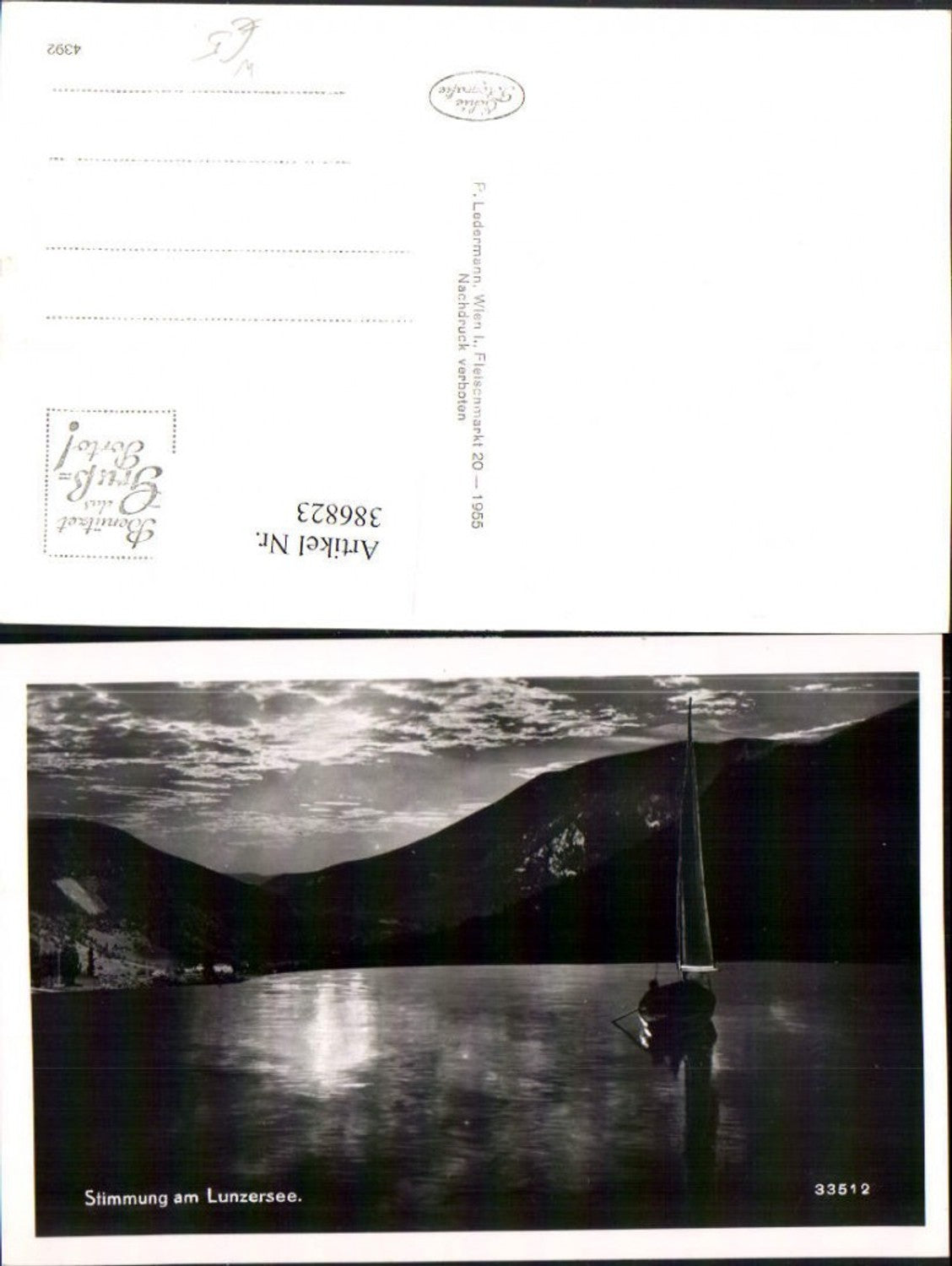 386823,Stimmung am Lunzersee See b. Lunz Segelboot