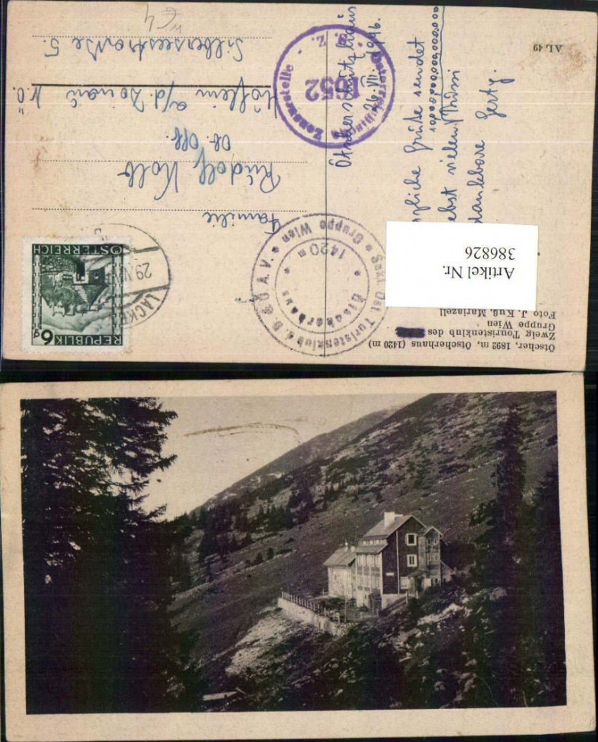 386826,Ötscher Ötscherhaus Berghütte b. Lackenhof