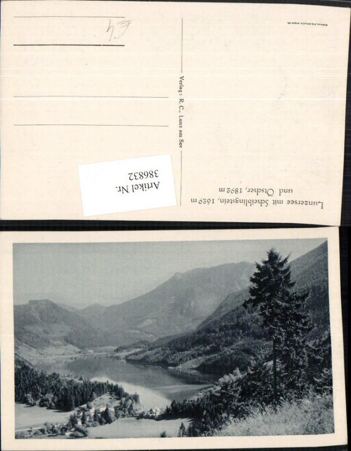 386832,Lunzersee See b. Lunz m. Scheiblingstein u. Ötscher