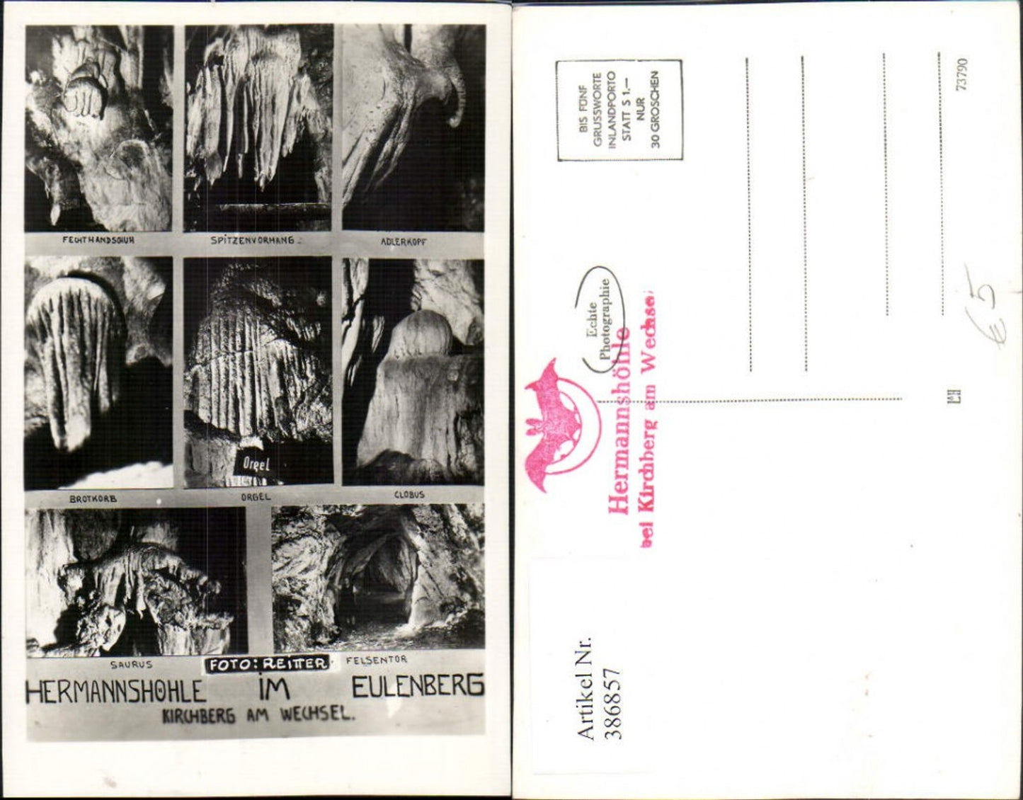 386857,Kirchberg am Wechsel Hermannshöhle im Eulenberg Mehrbildkarte