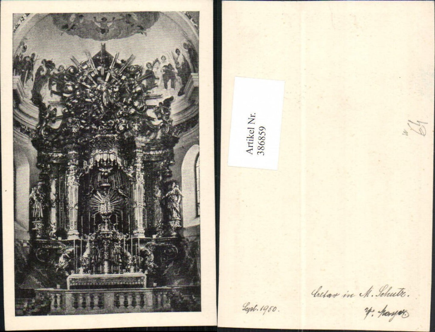 386859,Maria Schutz b. Semmering Kirche Innenansicht Altar