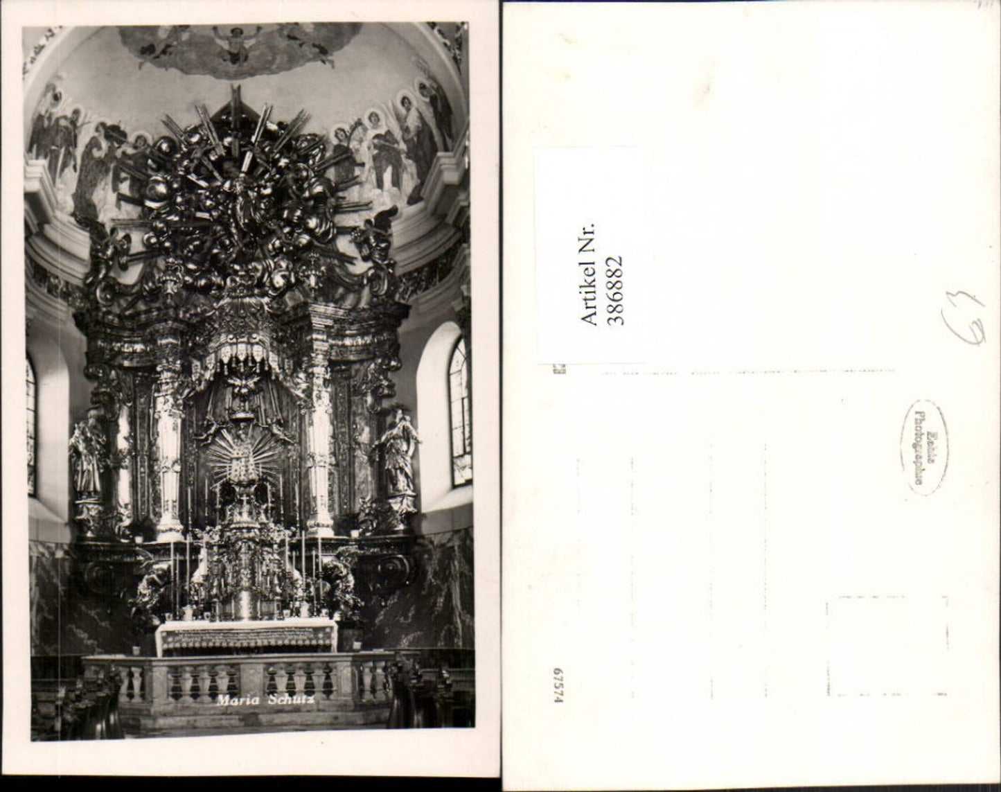 386882,Maria Schutz b. Semmering Kirche Innenansicht Altar
