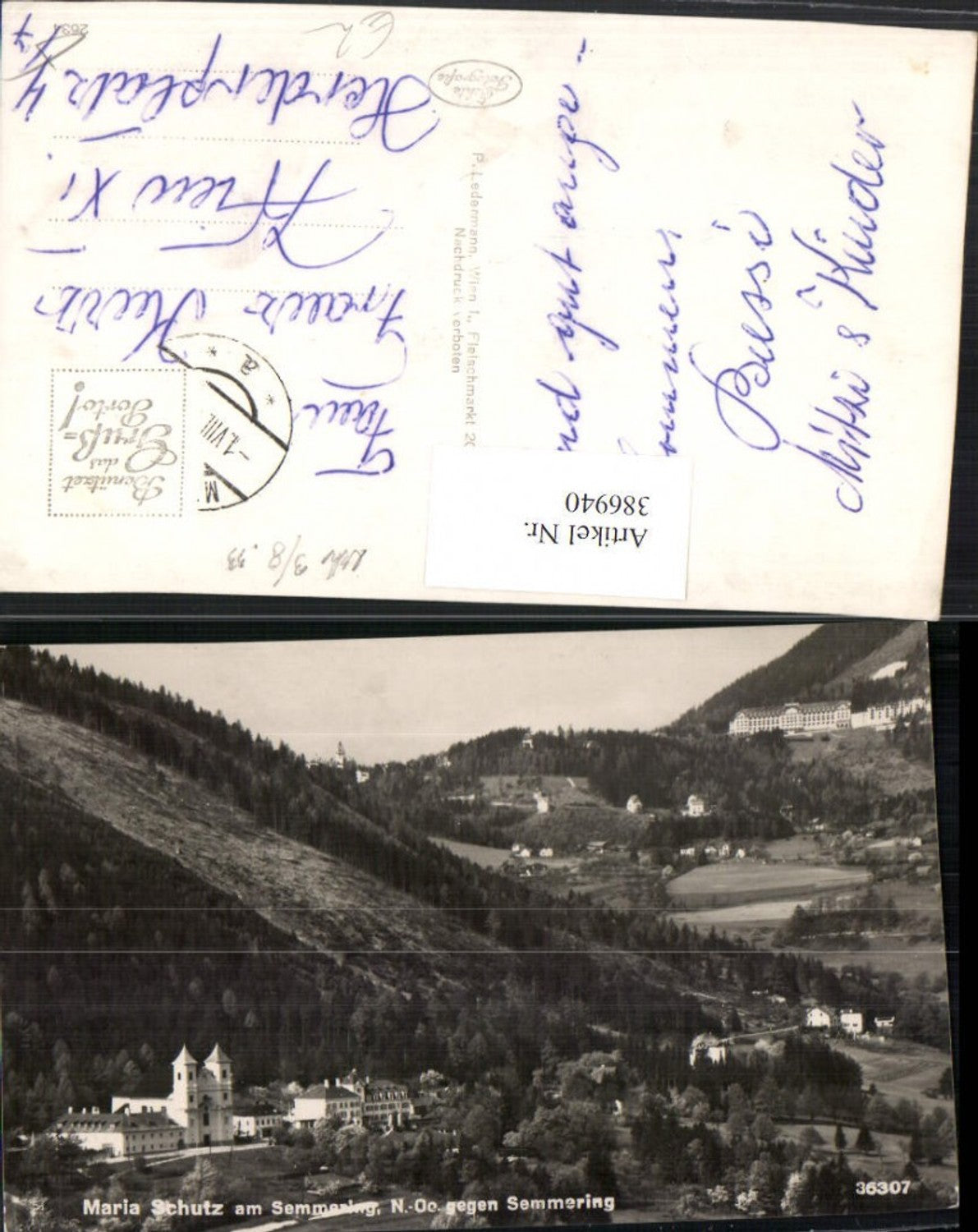 386940,Maria Schutz am Semmering Totale geg. Semmering