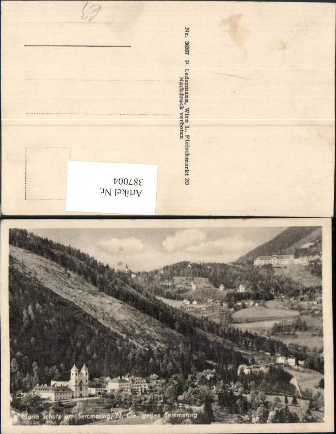 387004,Maria Schutz am Semmering Totale geg. Semmering