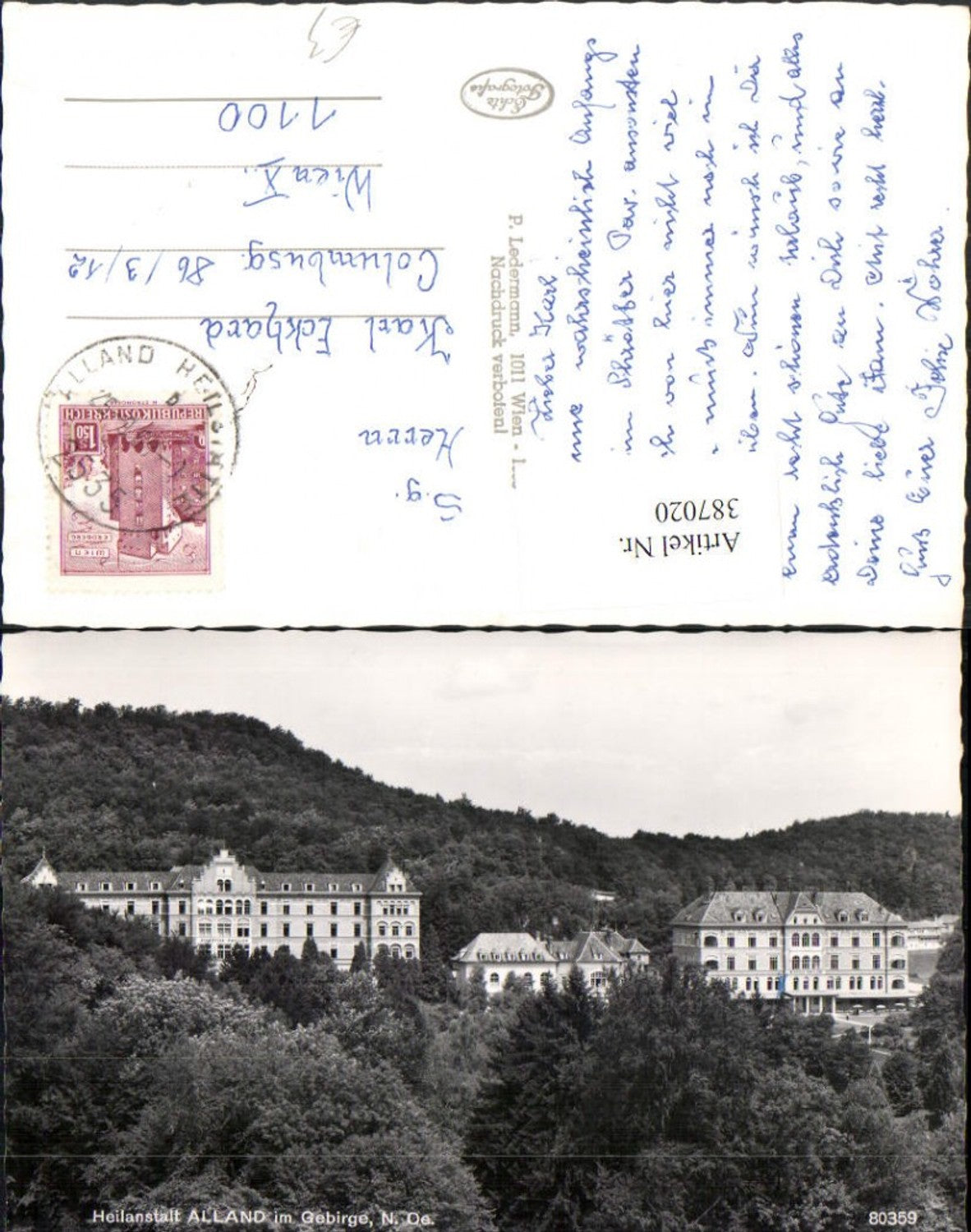 387020,Alland im Gebirge Heilanstalt