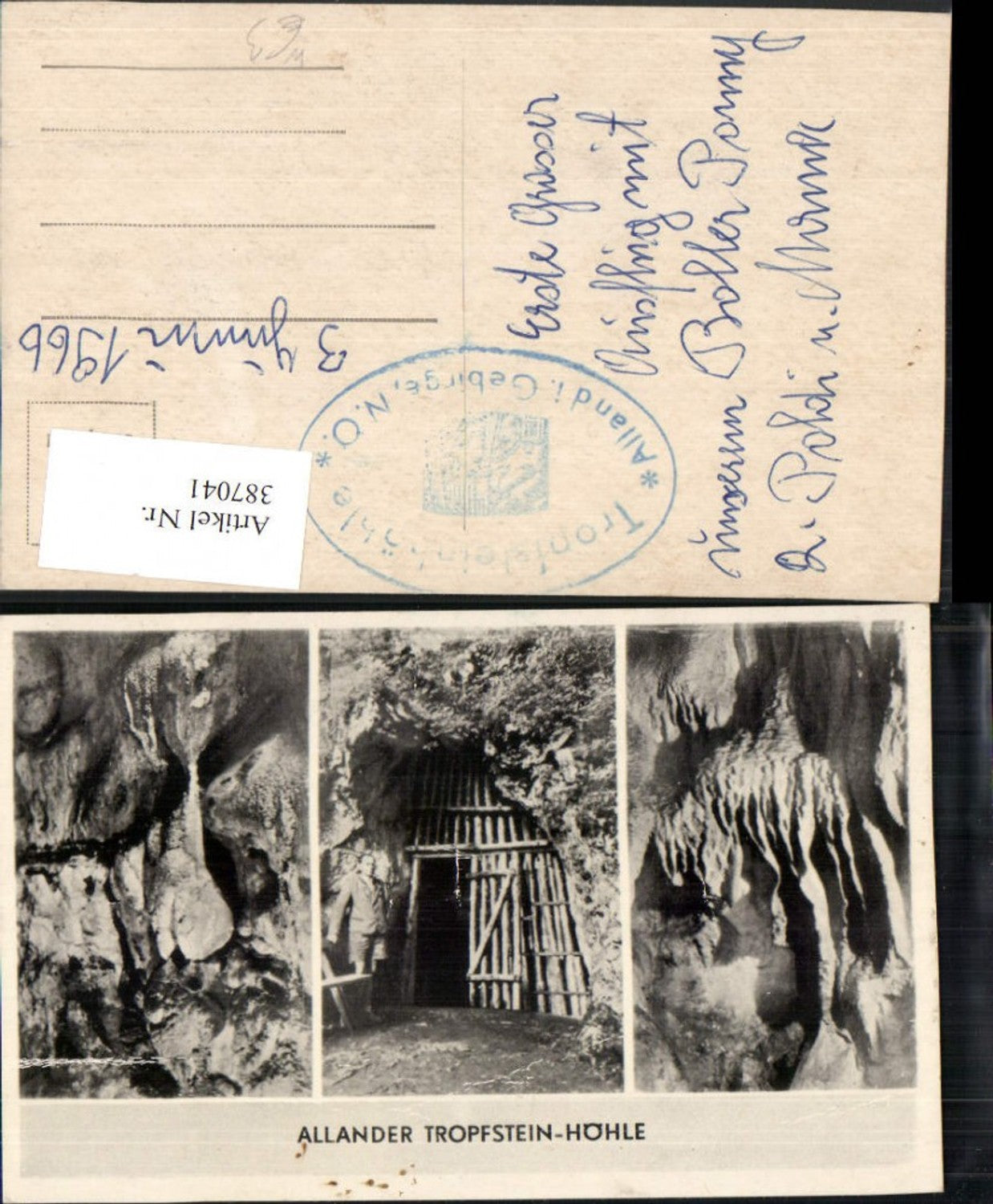 387041,Alland Allander Tropfsteinhöhle Höhle Mehrbildkarte