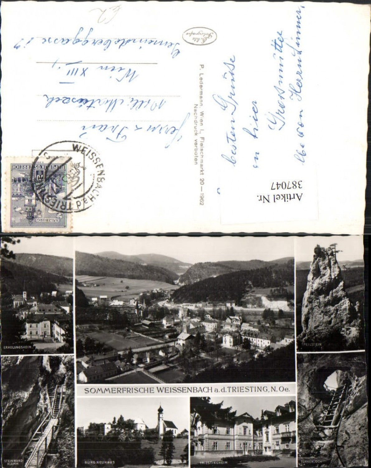 387047,Weissenbach an d. Triesting Totale Erholungsheim Burg Neuhaus Mehrbildkarte