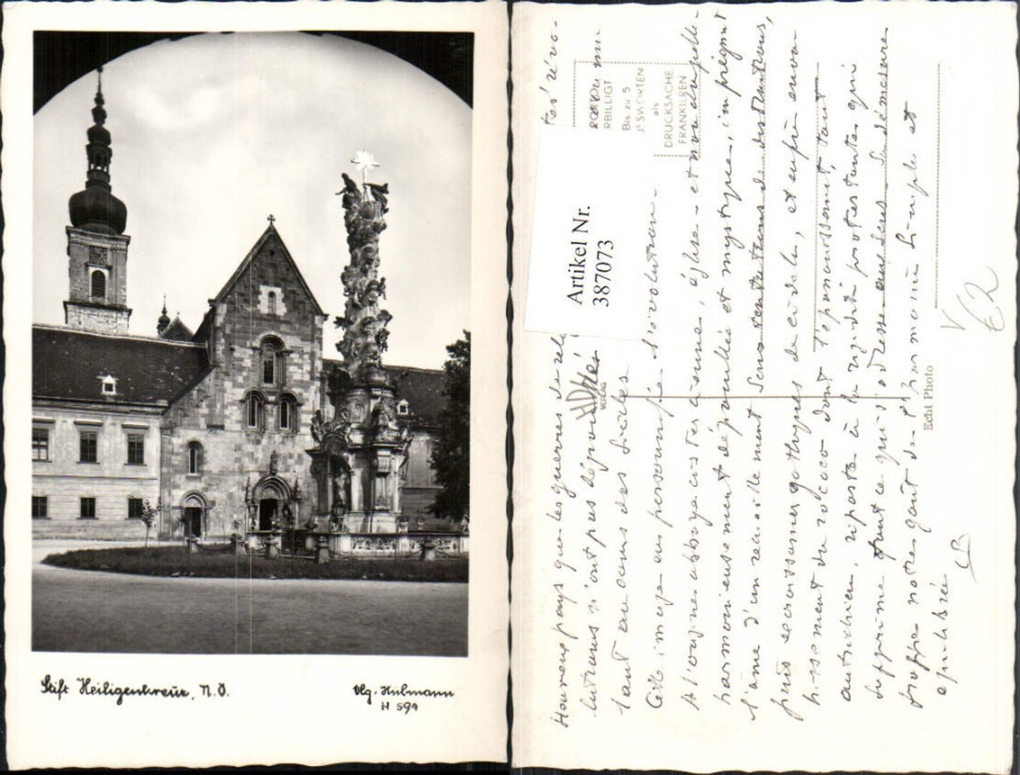 387073,Stift Heiligenkreuz Kirche Dreifaltigkeitssäule pub Foto Hubmann 594