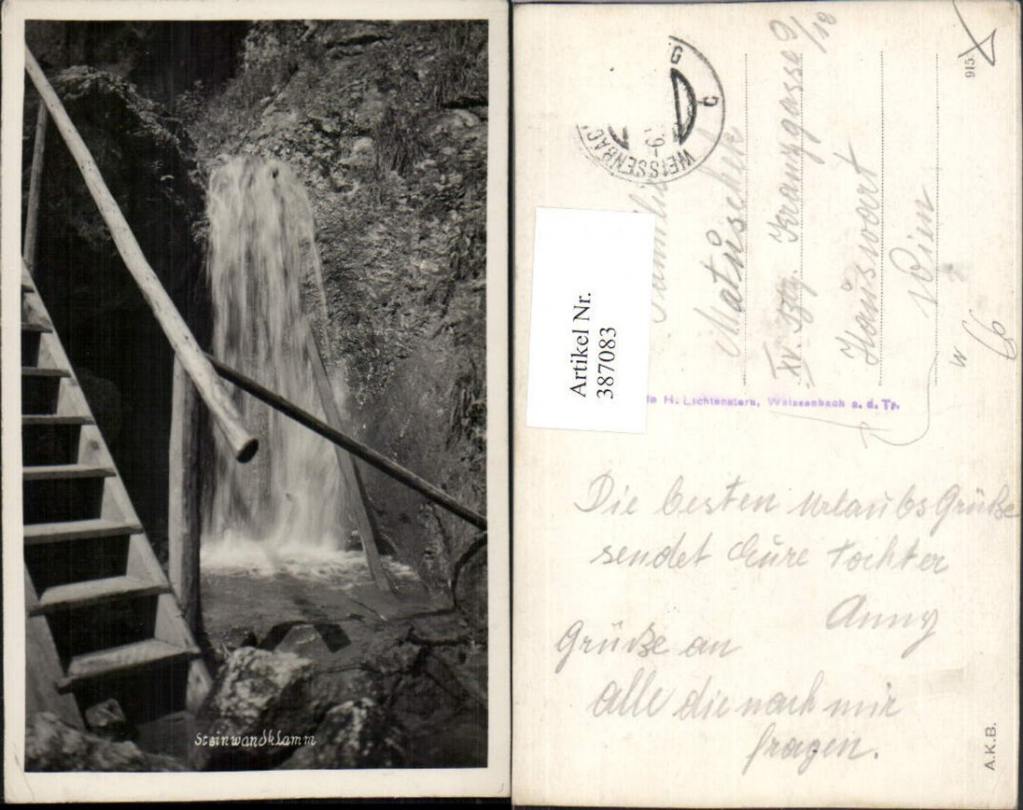 387083,Steinwandklamm b. Weissenbach Furth an d. Trieste waterfall