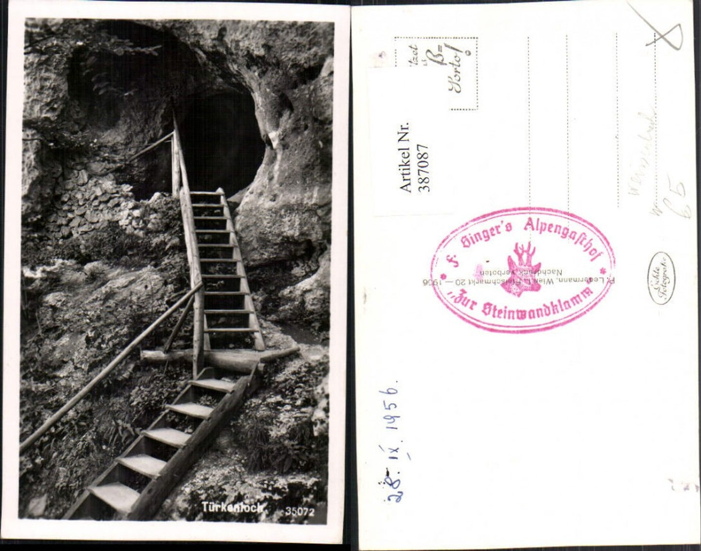387087,Türkenloch Leiter Höhle b. Weissenbach Furth an d. Triesting