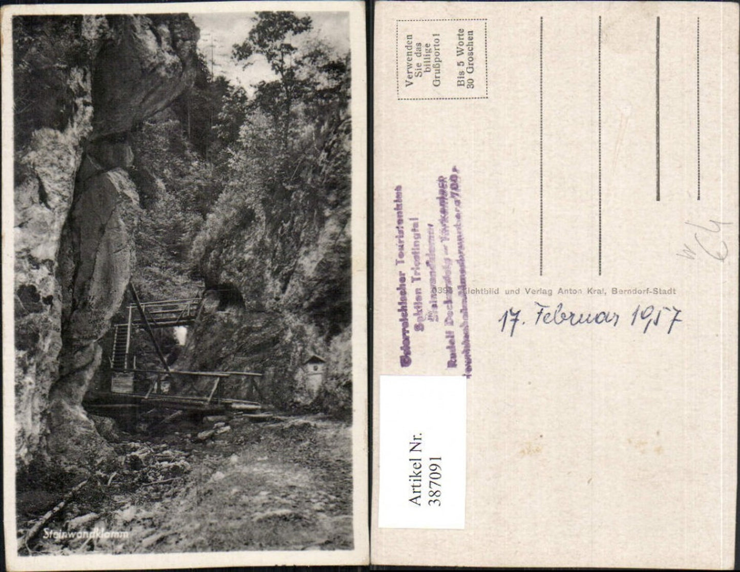 387091,Steinwandklamm b. Weissenbach Furth an d. Triesting Partie