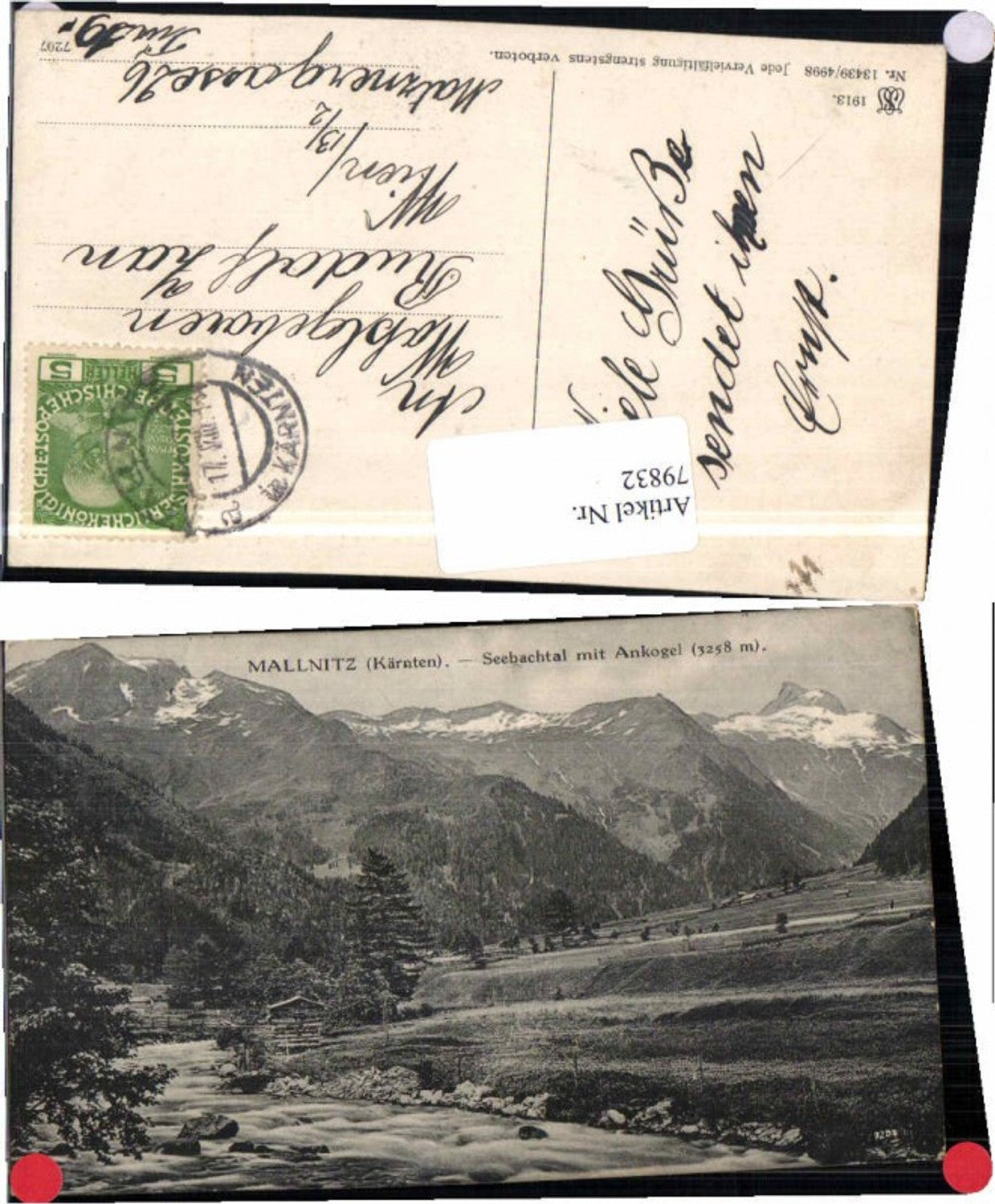 79832, Mallnitz Seebachtal m. Ankogel 1913