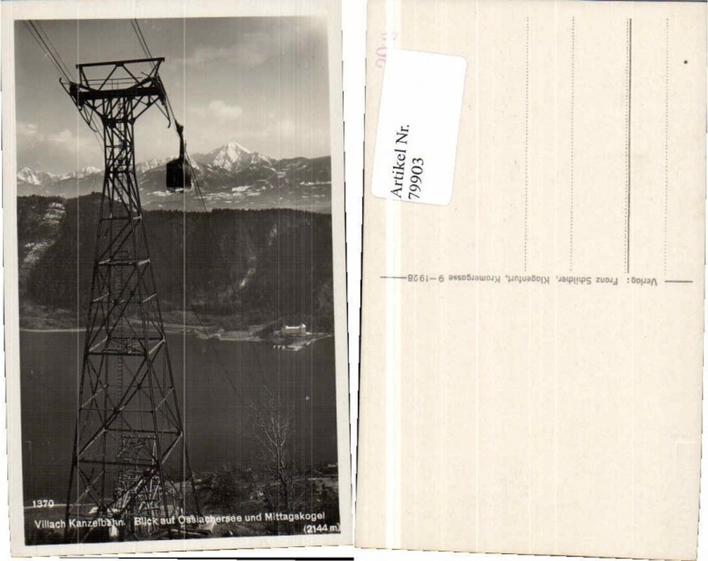 79903,Villach Kanzelbahn Seilbahn Ossiach Ossiachersee Schilcher 1370