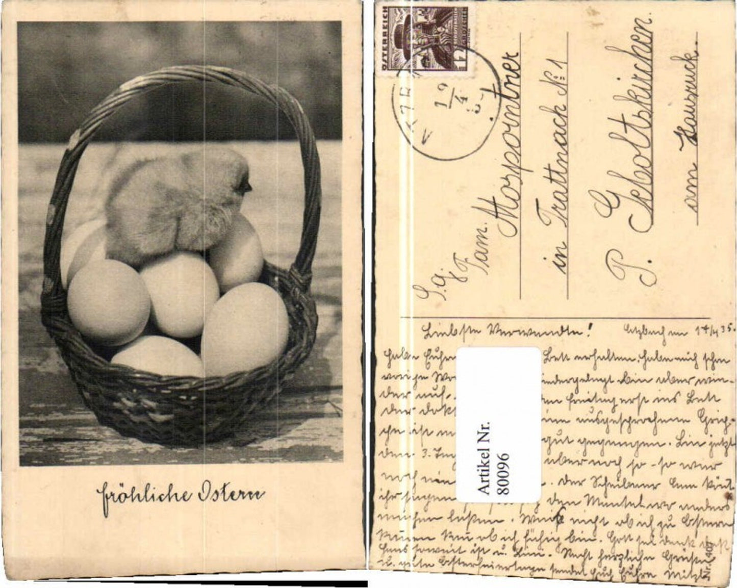 80096,Ostern Küken Ostereier gel Atzbach n Geboltskirchen