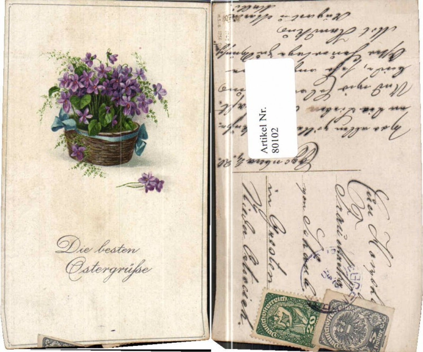80102,Ostern Blumenkorb Blumen gel Eggenberg n Gresten