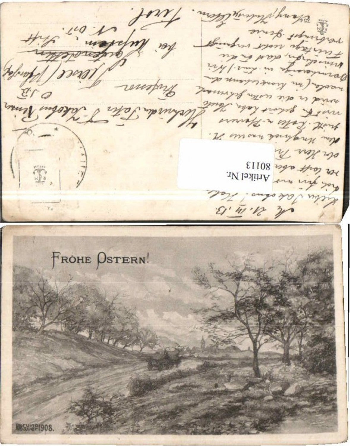 80113,Ostern Bruno Bauer signiert Kutsche