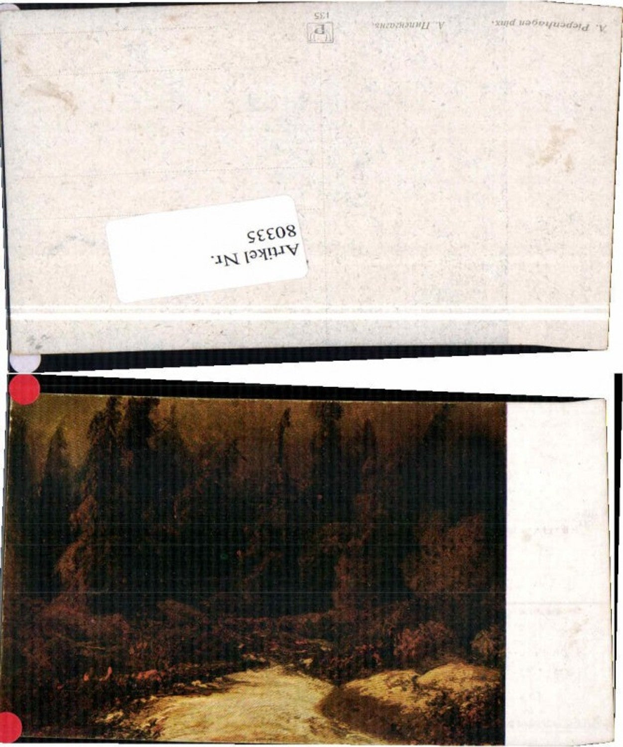 80335,A. Piepenhagen Dunkle Waldlandschaft