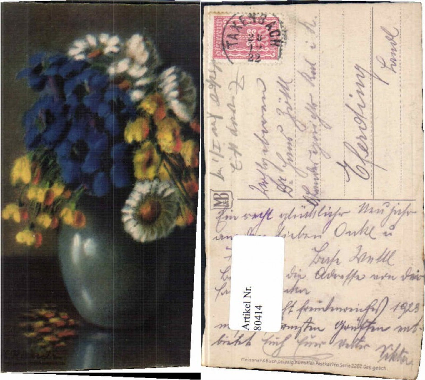 80414, Meissner & Buch 2287 Flower vase K. Riemer