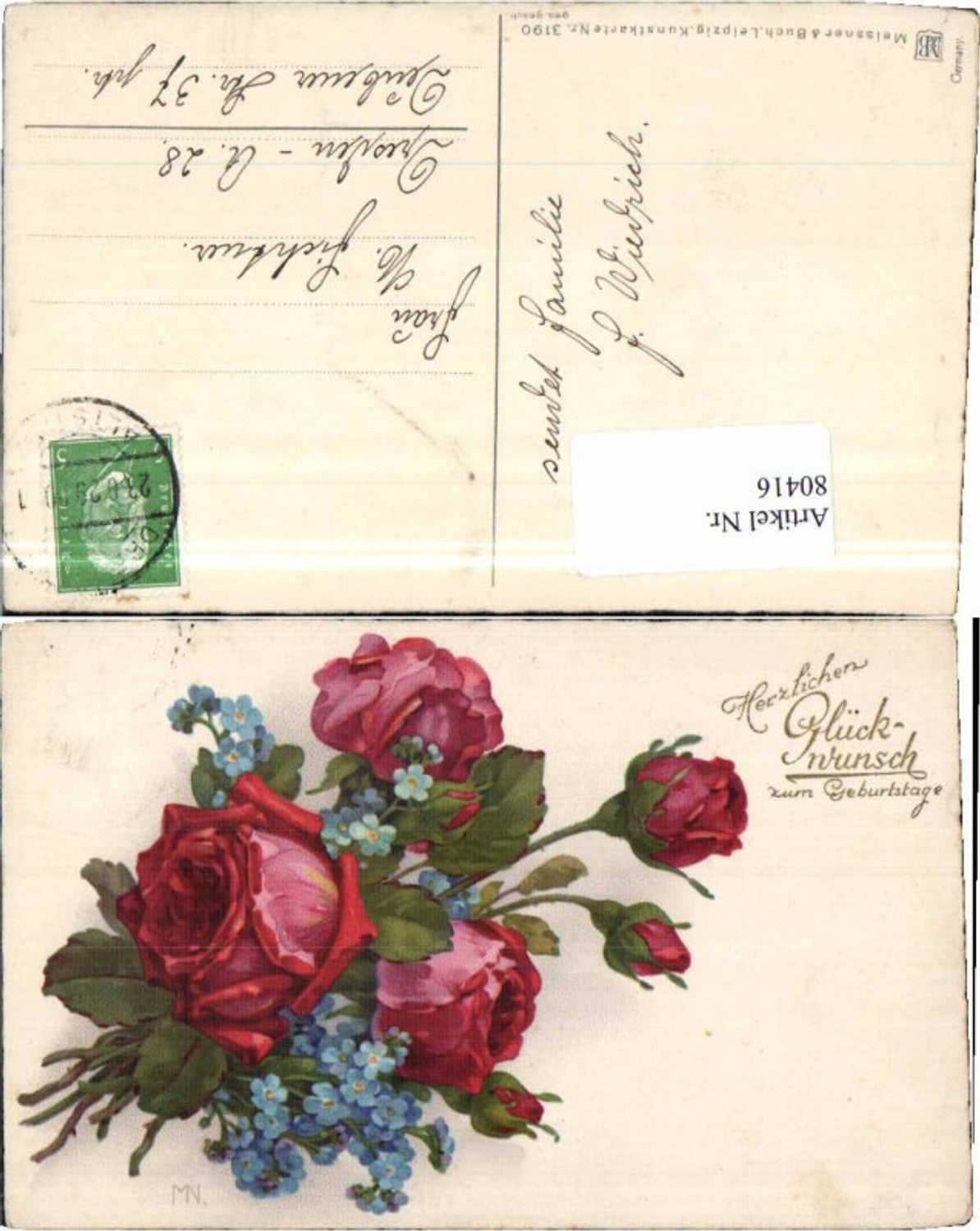 80416,Meissner & Buch 3190 Rosen sign. MN