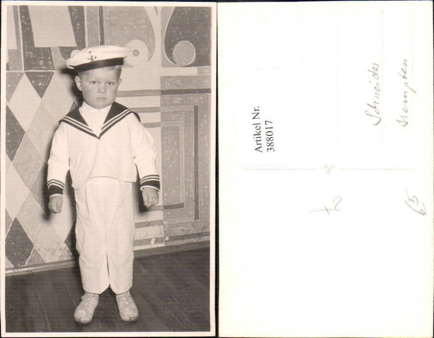 388017,Foto Ak Kind Bub Junge i. Uniform Matrosenanzug