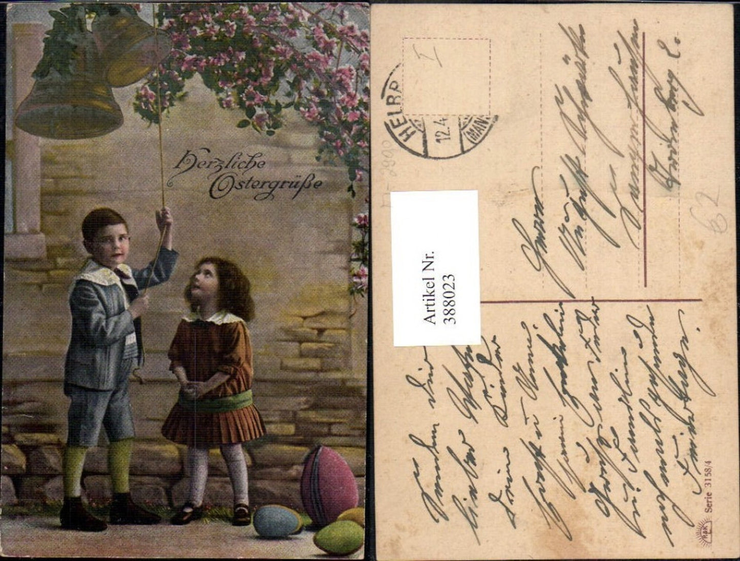 388023,Kind Bub Junge Uniform Matrosenanzug Mädchen Kleid läuten Glocke Ostereier Eier