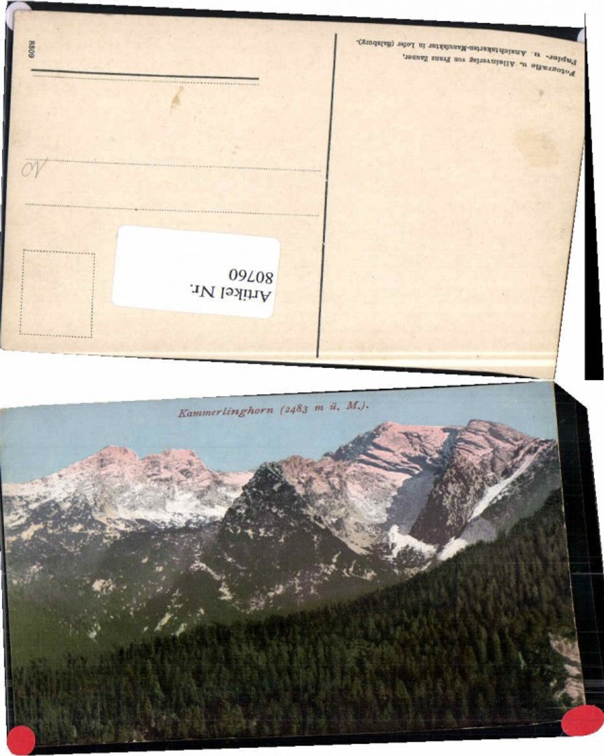 80760,Kammerlinghorn bei Lofer Unken 1910