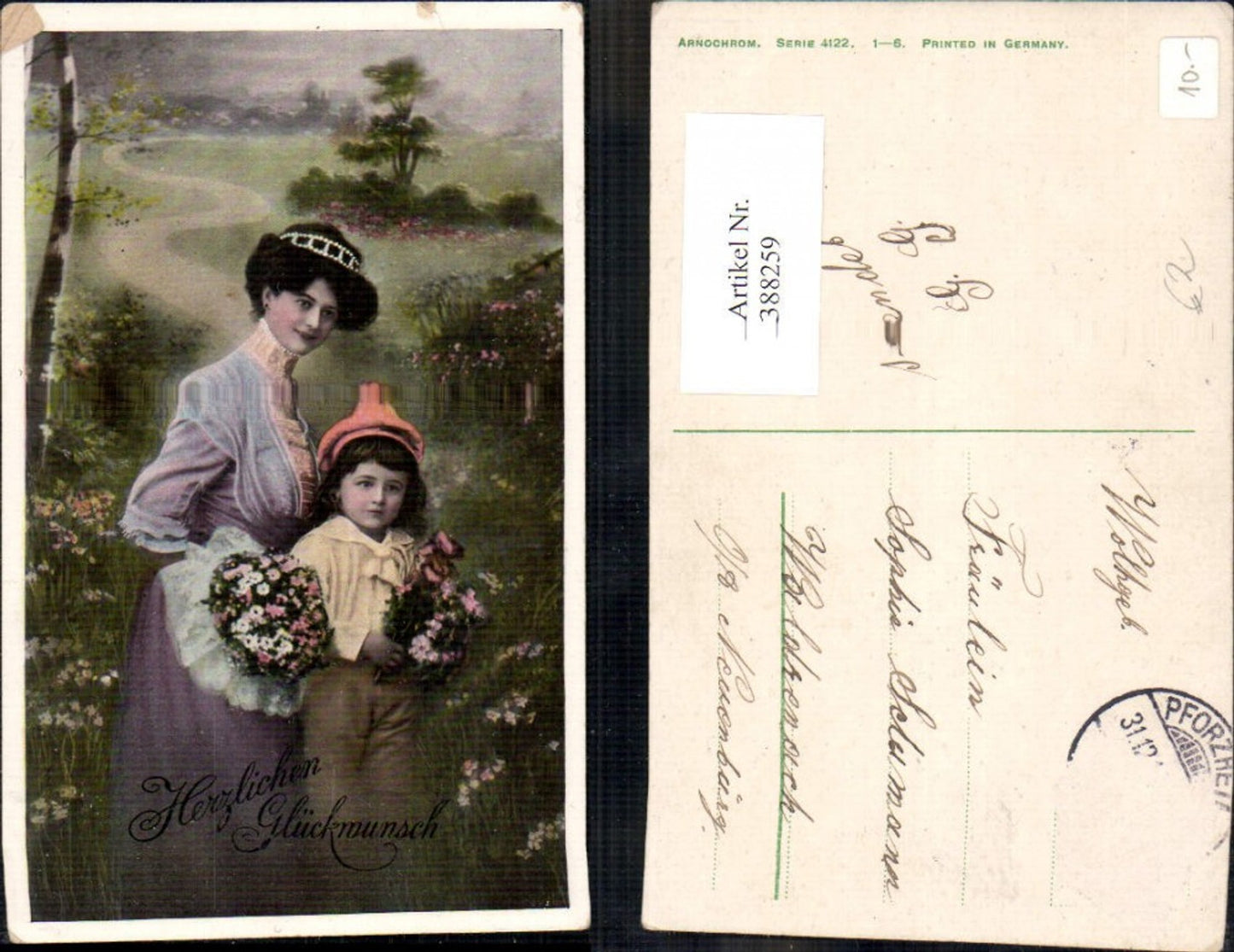388259,Frau als Mutter Kind Bub Junge Blumenstrauß Blumen