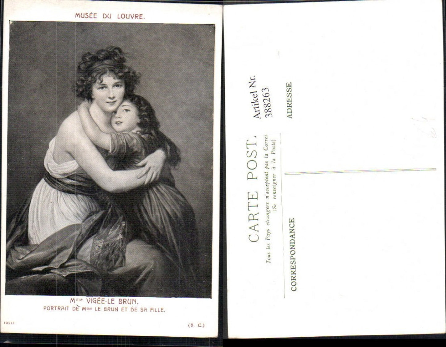 388263,Künstler Ak Vigee-Le Brun Portrait Frau als Mutter Kind